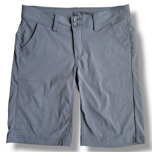 Prana Dark Gray Halle Bermuda Shorts Hiking Biking Outdoors